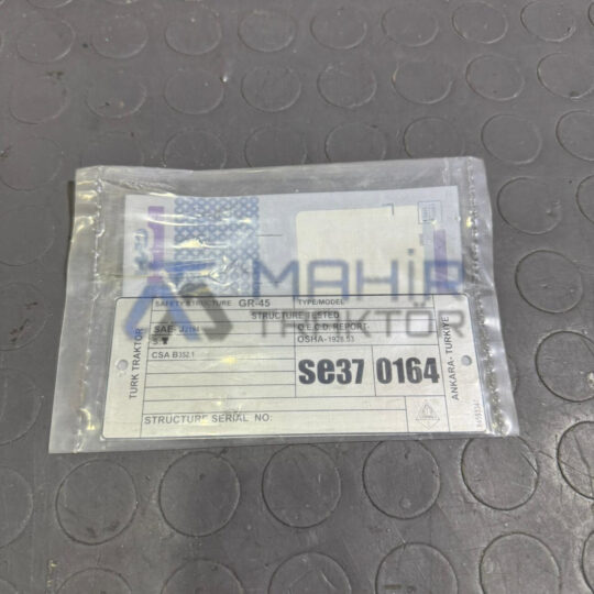 KABİN ŞASİ ONAY PLAKASI